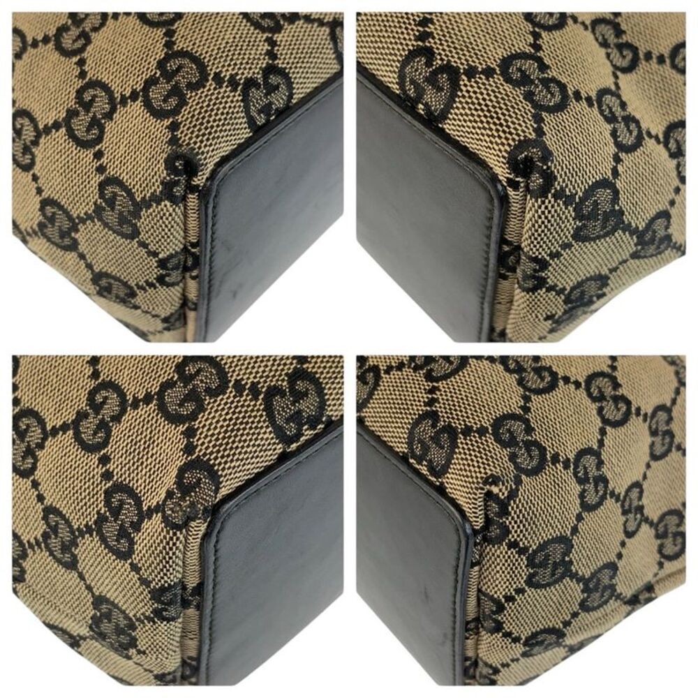 Gucci GG Canvas Leather Tote Bag - Picture 4 of 9